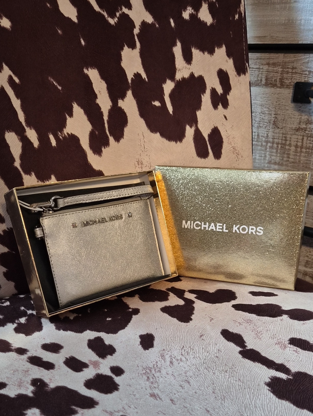 Golden MK Wristlet